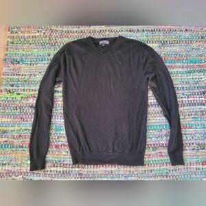 Hart Schaffner Marx Men's Black S Extra Fine Merino Wool V-Neck Sweater